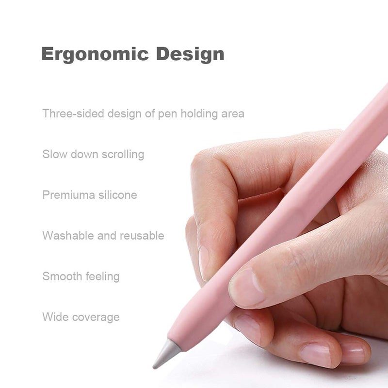 YINVA Case for Apple Pencil Grip for Apple Pencil Accessories Holder for Apple Pencil 1st Generation Cover Sleeve for Apple Pencil with Protective Nib Cover for iPad Pencil(Pink) - Image 5